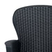 Set mobilier bistro, 3 piese, antracit, plastic, aspect ratan - WALTI WALTI