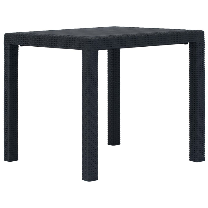 Set mobilier bistro, 3 piese, antracit, plastic, aspect ratan - WALTI WALTI