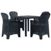 Set mobilier exterior, 5 piese, antracit, plastic, aspect ratan - WALTI WALTI