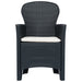 Set mobilier exterior, 5 piese, antracit, plastic, aspect ratan - WALTI WALTI