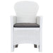 Set mobilier de exterior, 9 piese, alb, plastic, aspect ratan - WALTI WALTI