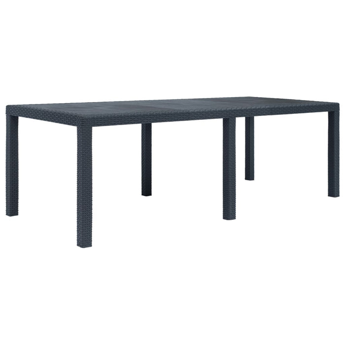 Set mobilier exterior, 9 piese, antracit, plastic, aspect ratan WALTI