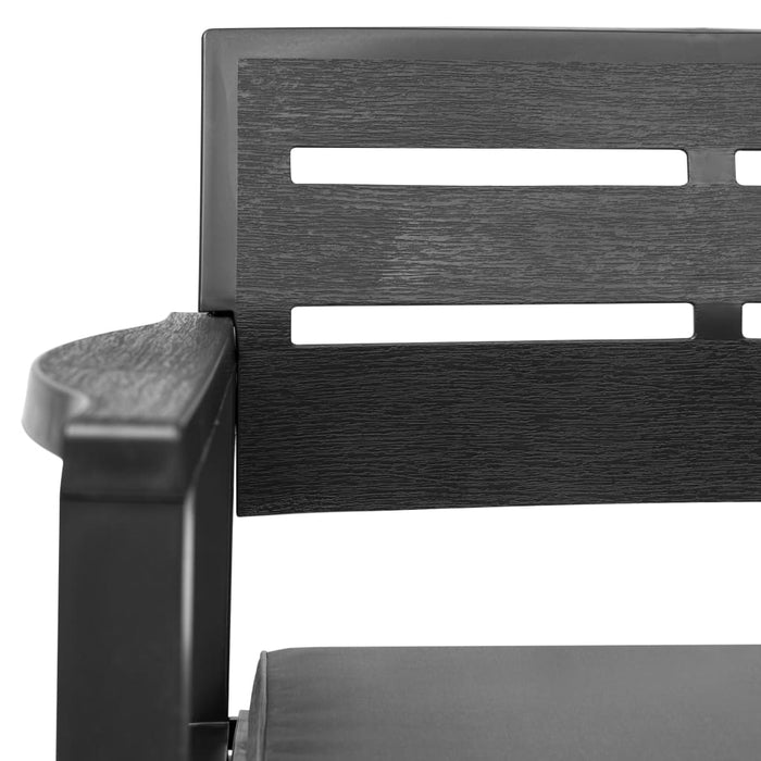 Set mobilier de exterior, 4 piese, antracit, plastic - WALTI WALTI