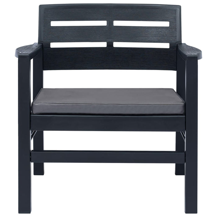 Set mobilier de exterior, 4 piese, antracit, plastic - WALTI WALTI