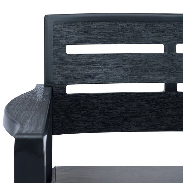 Set mobilier de exterior, 4 piese, antracit, plastic - WALTI WALTI