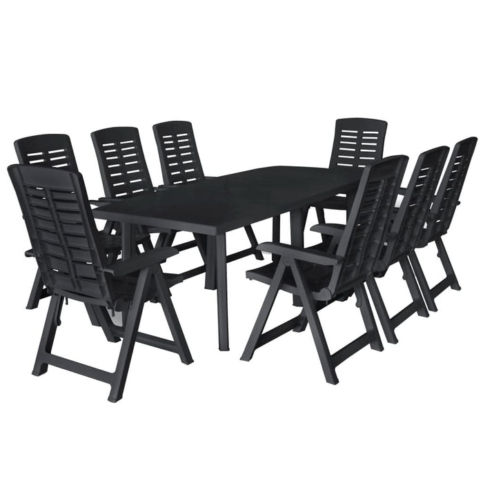 Set mobilier de exterior, 9 piese, antracit, plastic - WALTI WALTI