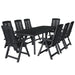 Set mobilier de exterior, 9 piese, antracit, plastic - WALTI WALTI