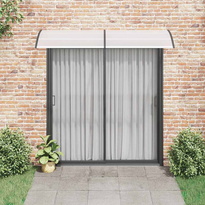 Copertină de ușă, negru și transparent, 240 x 75 cm, PC WALTI