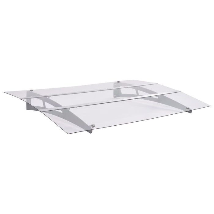 Baldachin ușă argintiu și transparent 150x90 cm PET - WALTI WALTI
