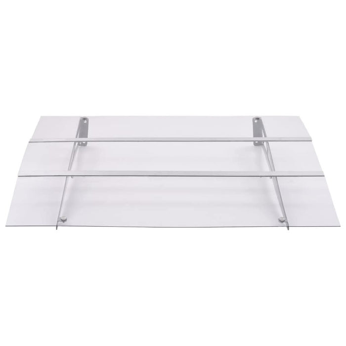 Baldachin ușă argintiu și transparent 150x90 cm PET - WALTI WALTI