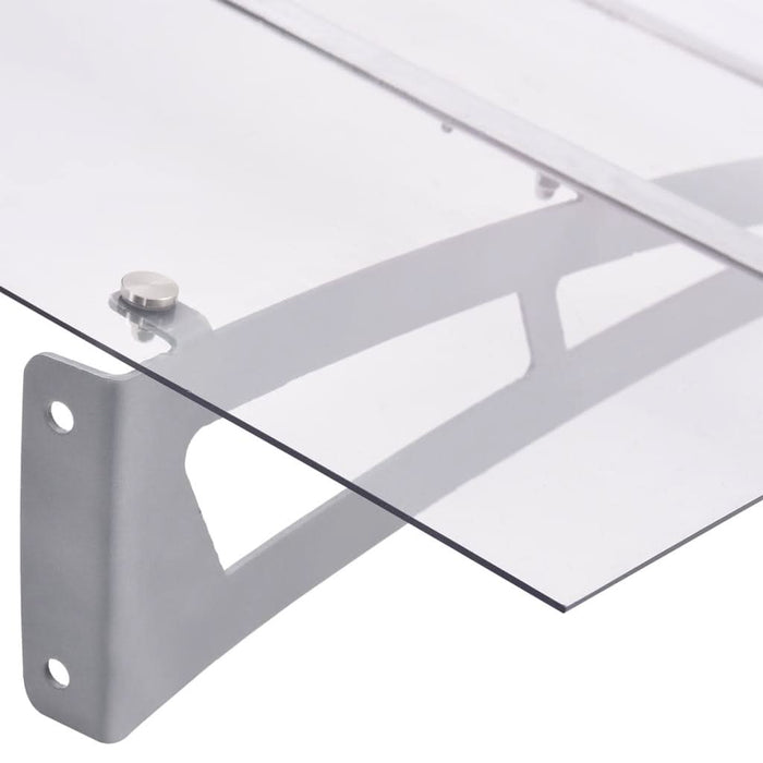 Baldachin ușă argintiu și transparent 150x90 cm PET - WALTI WALTI