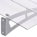 Baldachin ușă argintiu și transparent 150x90 cm PET - WALTI WALTI