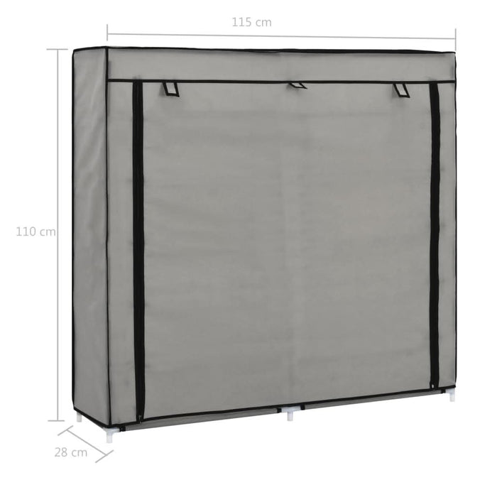 Pantofar cu husă, gri, 115x28x110 cm, material textil - WALTI WALTI