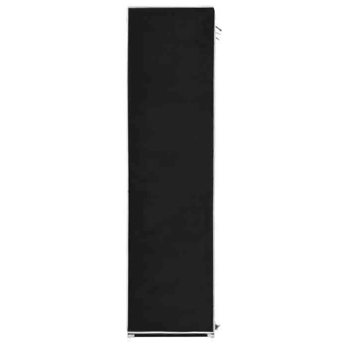 Dulap cu bare și compartimente, negru, 150x45x175 cm - WALTI WALTI