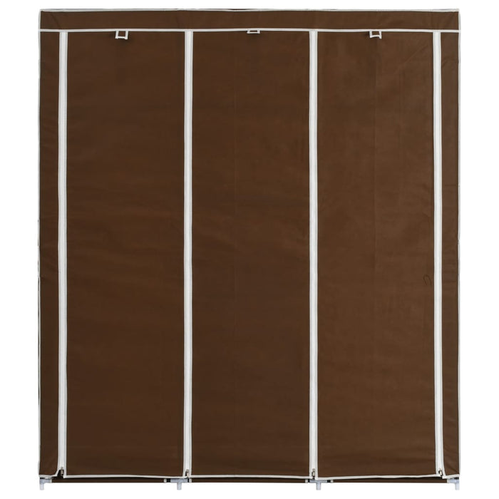 Dulap cu bare și compartimente, maro, 150x45x175 cm, textil - WALTI WALTI