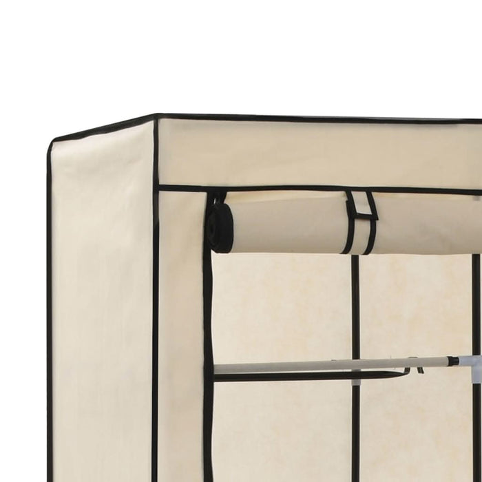Șifonier cu compartimente și bare, crem, 150x45x175 cm, textil - WALTI WALTI