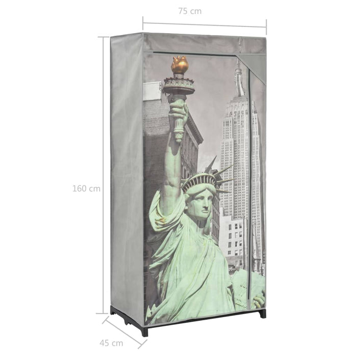 Șifonier New York, 75 x 45 x 160 cm, material textil - WALTI WALTI