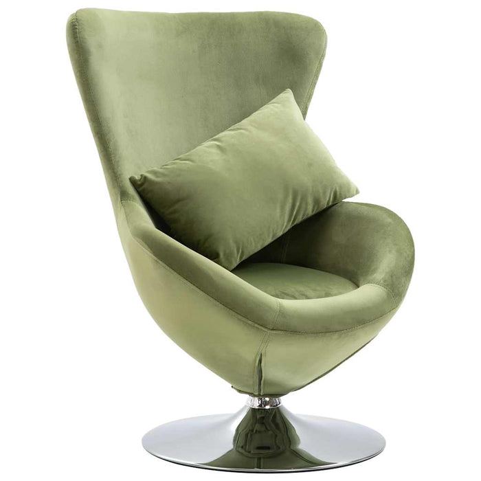 Scaun ou rotativ, cu pernă, verde deschis, catifea WALTI