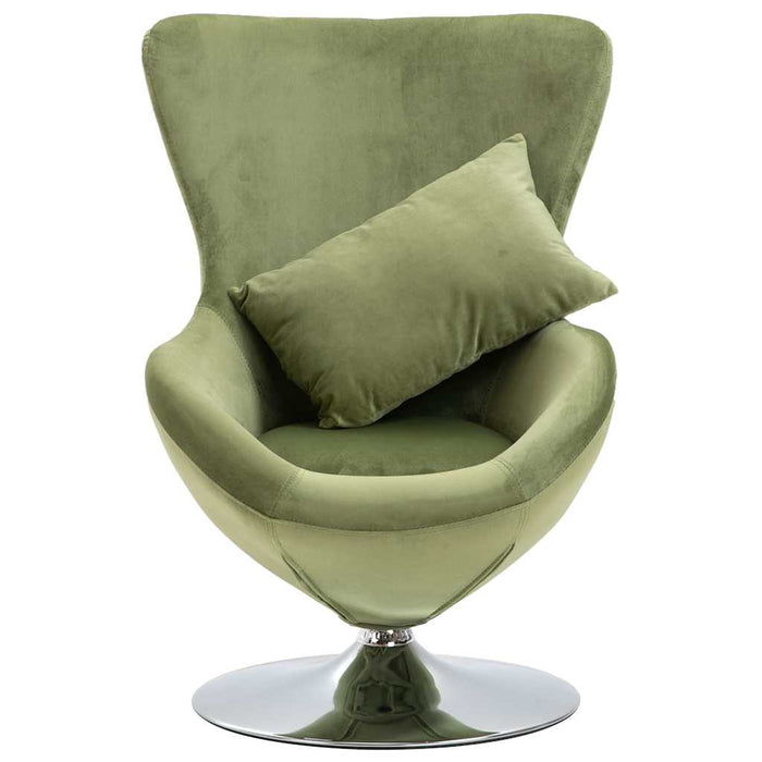 Scaun ou rotativ, cu pernă, verde deschis, catifea WALTI