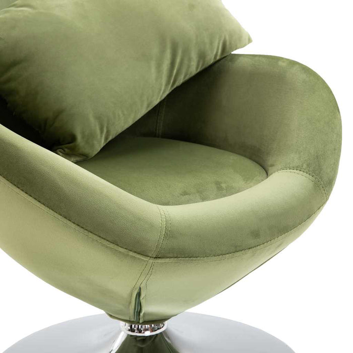 Scaun ou rotativ, cu pernă, verde deschis, catifea WALTI