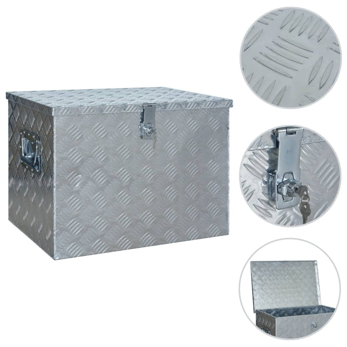 Ladă din aluminiu, 610 x 430 x 455 cm, argintiu WALTI