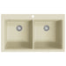 Chiuvetă de bucătărie din granit, bej, două bazine - WALTI WALTI