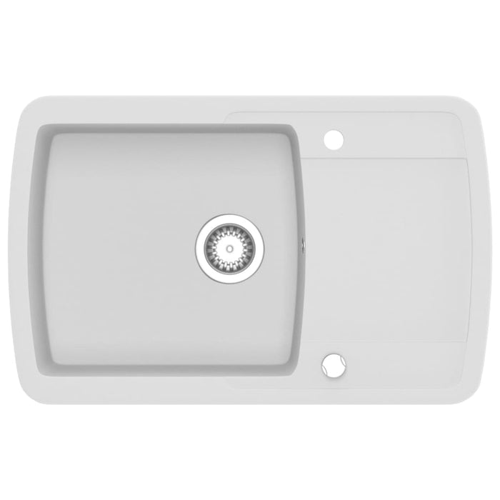 Chiuvetă de bucătărie din granit, alb, un bazin - WALTI WALTI