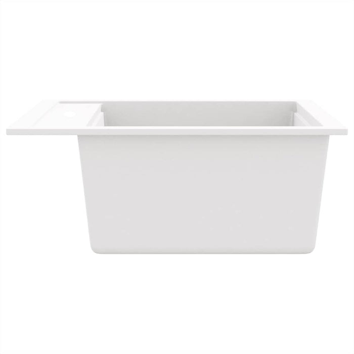 Chiuvetă de bucătărie din granit, alb, bazin unic - WALTI WALTI