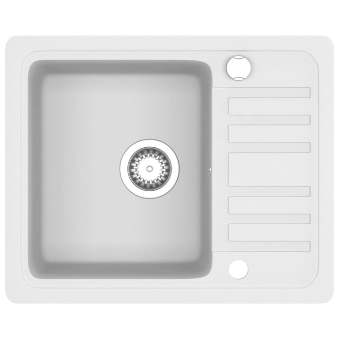 Chiuvetă de bucătărie din granit, alb, bazin unic - WALTI WALTI