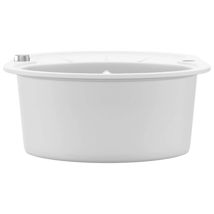 Chiuvetă de bucătărie din granit, alb, un bazin, oval - WALTI WALTI