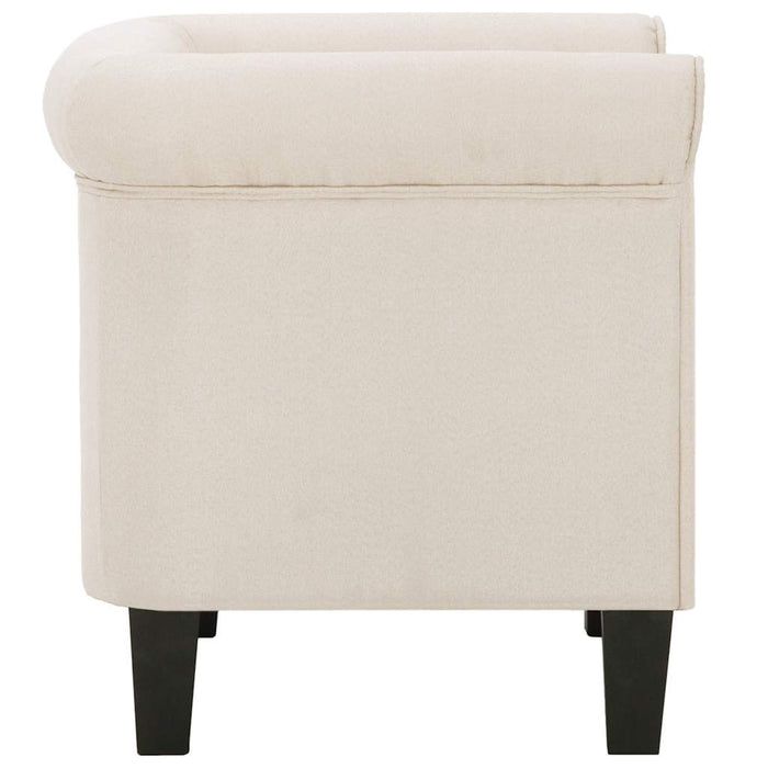 Fotoliu cu pernă, crem, material textil WALTI