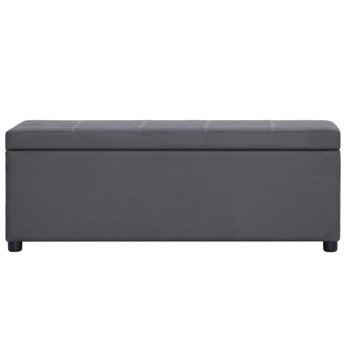 Banchetă cu zonă de depozitare, gri, 116 cm, piele ecologică - WALTI WALTI