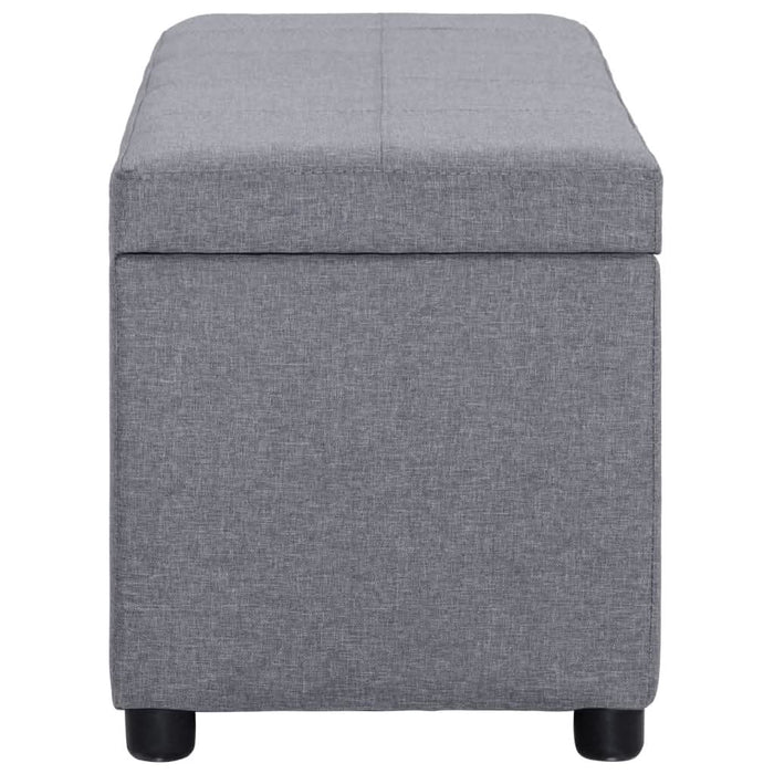 Bancă, compartiment de depozitare, gri deschis 116 cm poliester - WALTI WALTI