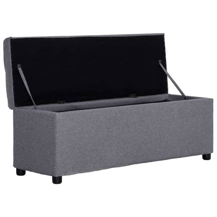 Bancă, compartiment de depozitare, gri deschis 116 cm poliester - WALTI WALTI