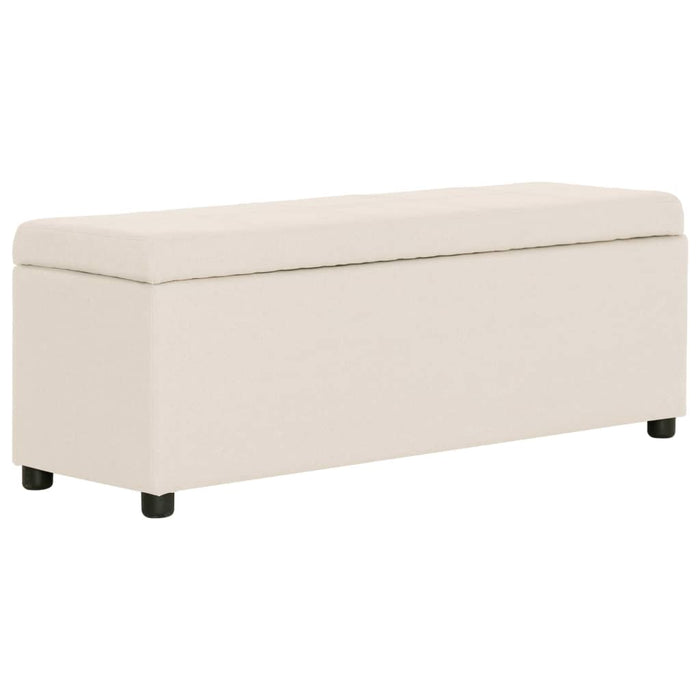 Bancă cu compartiment de depozitare, crem, 116 cm, poliester - WALTI WALTI