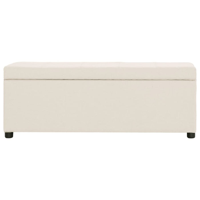 Bancă cu compartiment de depozitare, crem, 116 cm, poliester - WALTI WALTI