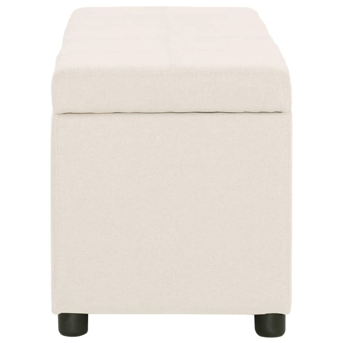 Bancă cu compartiment de depozitare, crem, 116 cm, poliester - WALTI WALTI