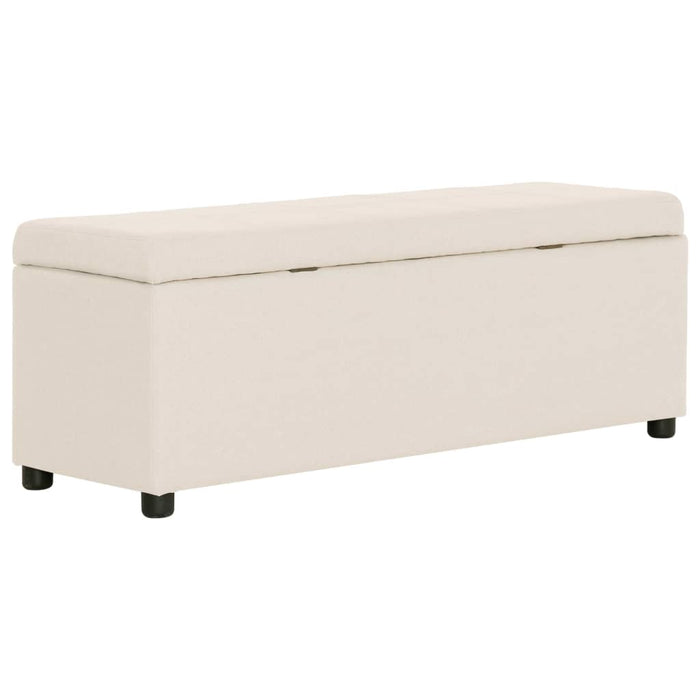 Bancă cu compartiment de depozitare, crem, 116 cm, poliester - WALTI WALTI