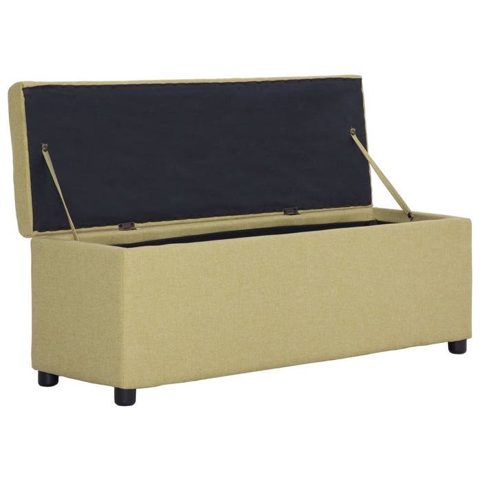 Bancă cu compartiment de depozitare, verde, 116 cm, poliester - WALTI WALTI