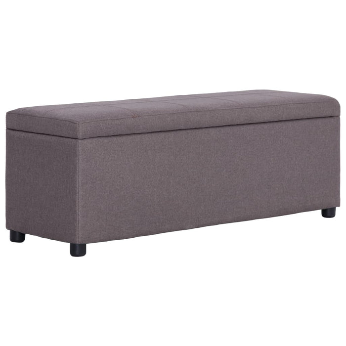 Bancă cu compartiment de depozitare gri taupe 116 cm, poliester - WALTI WALTI