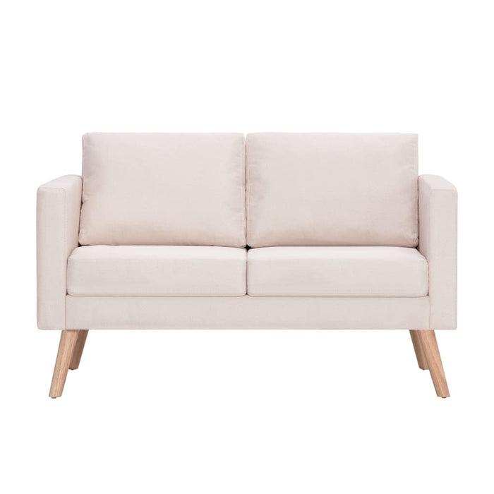 Canapea cu 2 locuri, crem, material textil - WALTI WALTI
