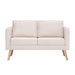 Canapea cu 2 locuri, crem, material textil - WALTI WALTI