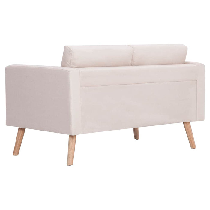 Canapea cu 2 locuri, crem, material textil - WALTI WALTI