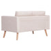Canapea cu 2 locuri, crem, material textil - WALTI WALTI