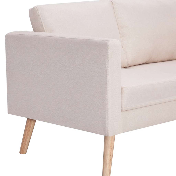 Canapea cu 2 locuri, crem, material textil - WALTI WALTI