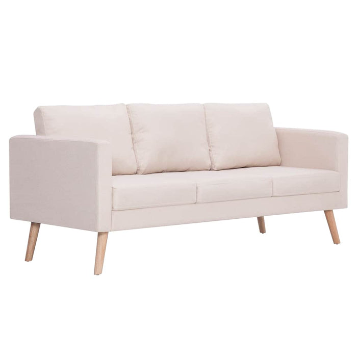 Canapea cu 3 locuri, crem, material textil WALTI