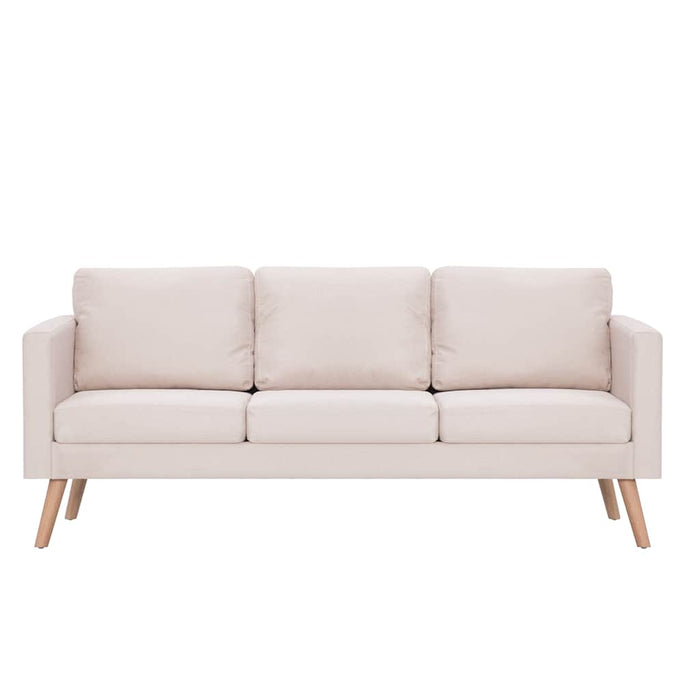 Canapea cu 3 locuri, crem, material textil WALTI