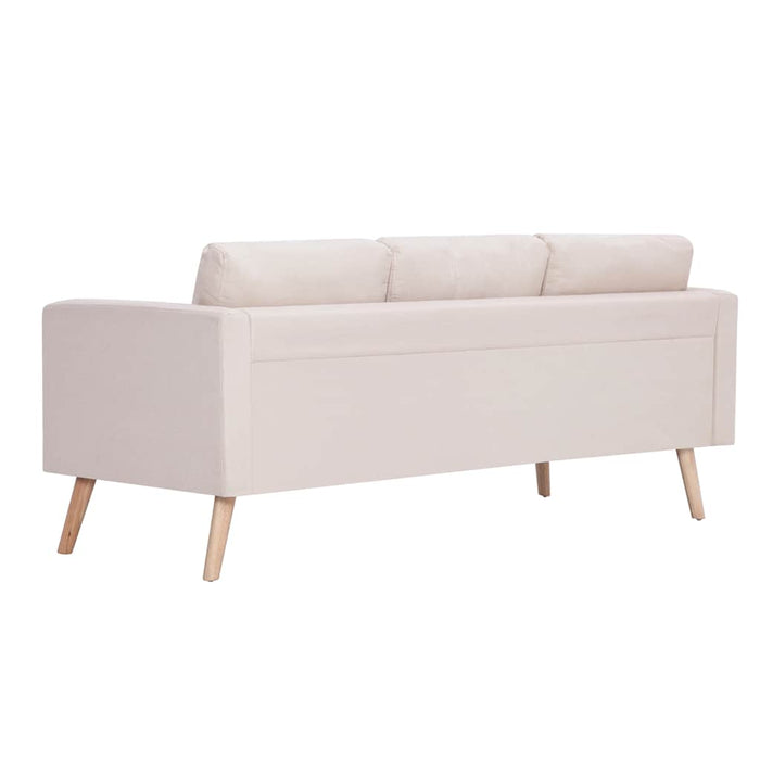 Canapea cu 3 locuri, crem, material textil WALTI