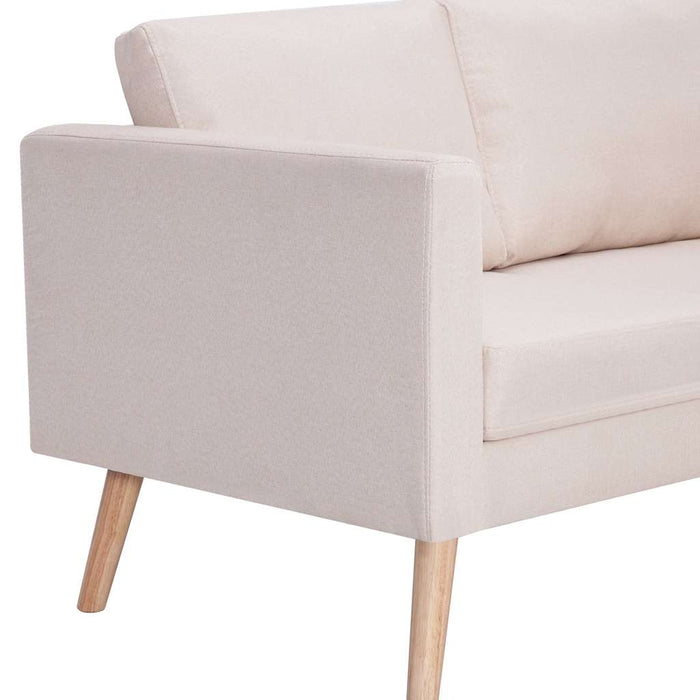Canapea cu 3 locuri, crem, material textil WALTI