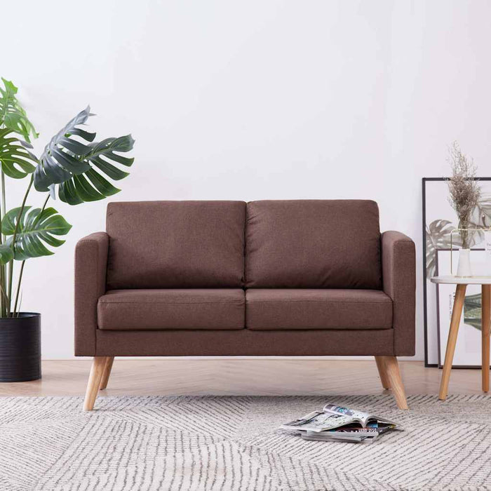 Canapea cu 2 locuri, maro, material textil - WALTI WALTI